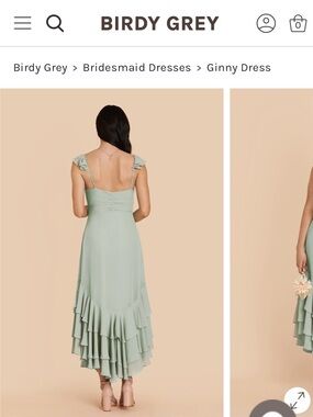 Birdy Grey Ginny High-Low Dress in Sage